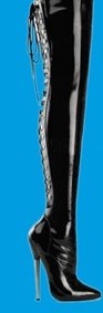 Overknee-Lack-Stiefel mit 16 cm Chromabsatz
