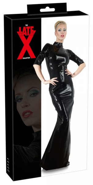 Latex Kleid schwarz L