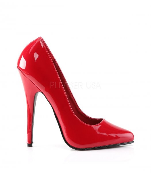 Lack High-Heels mit 15cm Absatz, rot