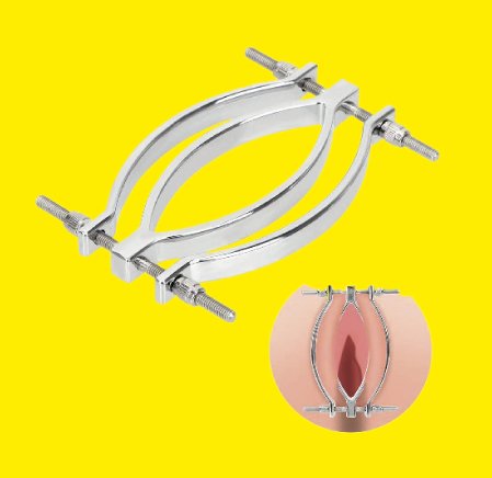 Edelstahl-Schamlippenspange für geile Vagina/Klitoris-Stimulation