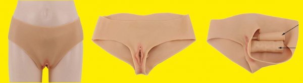 Silikon-Vagina-Höschen mit Vagina-Kanal
