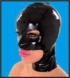 Latex-Maske, teil-offen im Bad-Man-Style